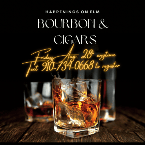 Bourbon & Cigars event Happenings on Elm Aug. 28th