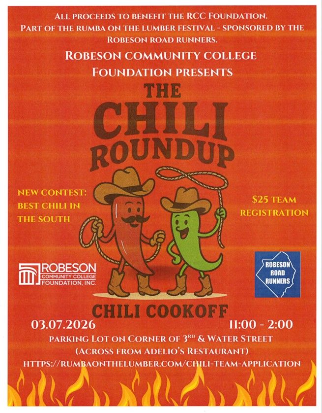Chili Roundup flyer at the Robeson Community College