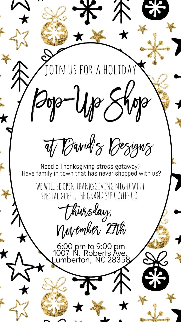Davids Designs popup