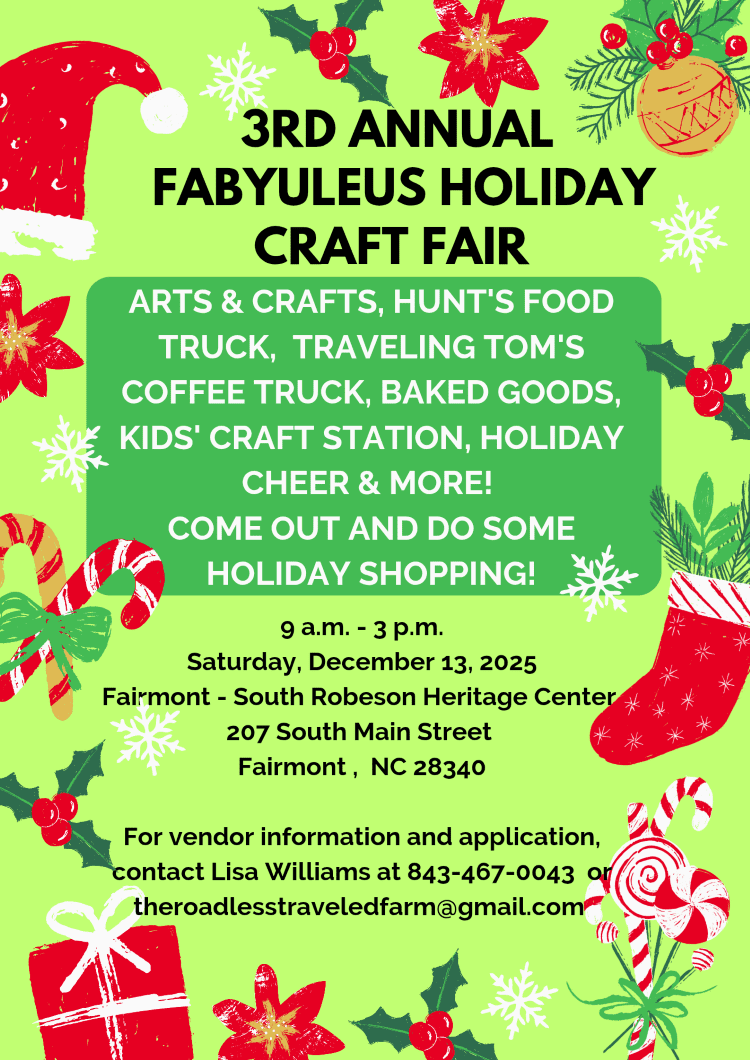 Fairmont Holiday Craft Fair Flyer