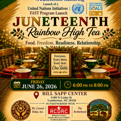 Come to the table, Juneteenth Gathering for rainbow high tea on June 26th from 6pm to 8pm at Bill Sapp Center, tickets are $40.