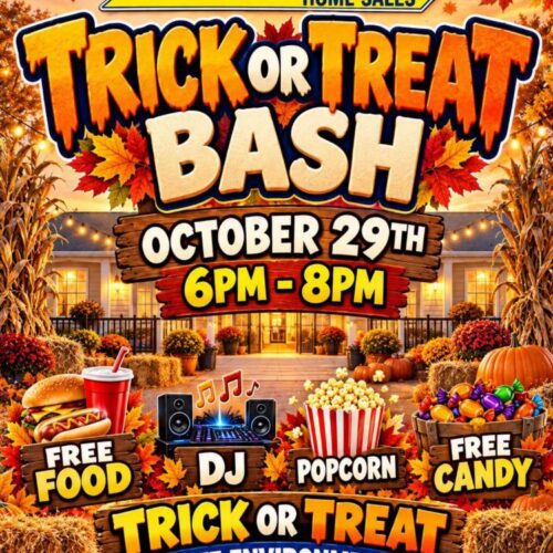 Trick or Treat Bash, Marty Wright Home Sales 10/29 at 6-8pm costume contest, bring the kids.