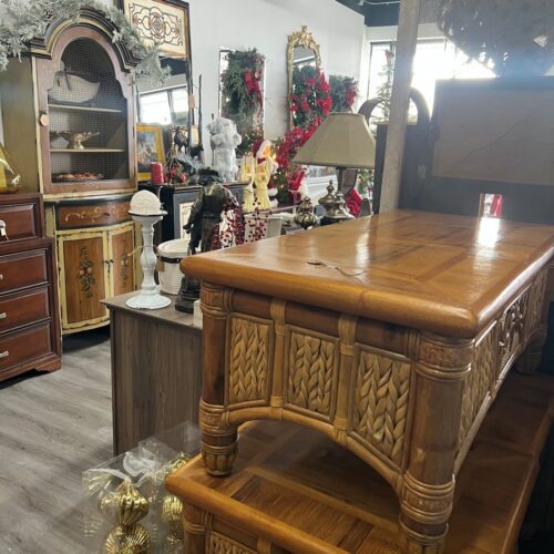 Curio & tables in Rosewood Collectibles store