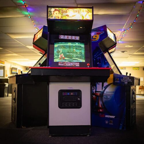 A large assortment of vintage gaming cabinets at Retro City Arcade Bar & Pizzeria in Lumberton, NC