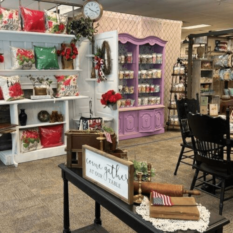 Home decor on display at Southern Chic’s. 
